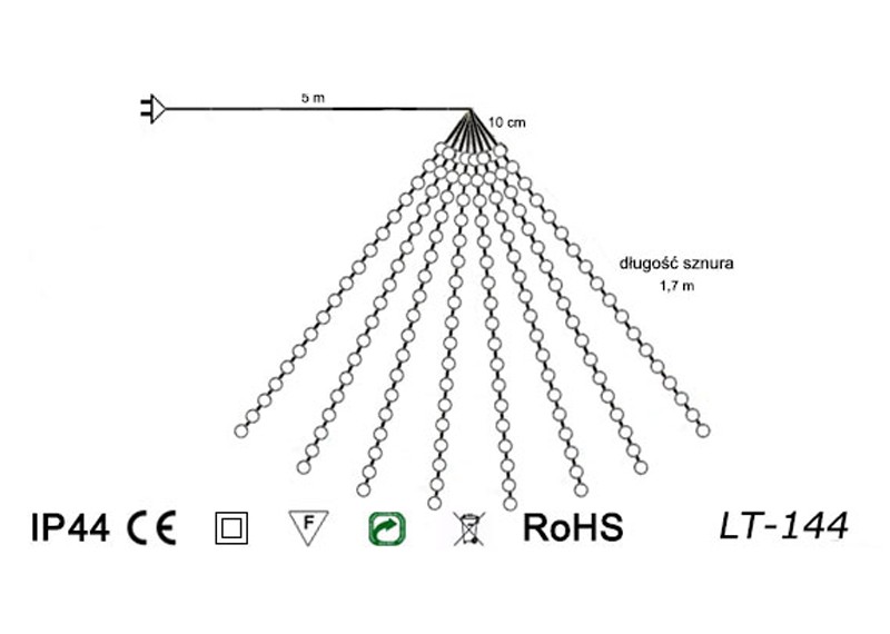 Lampki na druciku lampki choinkowe 13.6 metra zewnętrzne 144 LED Programator 8 funkcji - Niebieski 3 Lampki na druciku lampki choinkowe 13.6 metra zewnętrzne 144 LED Programator 8 funkcji - Niebieski 35