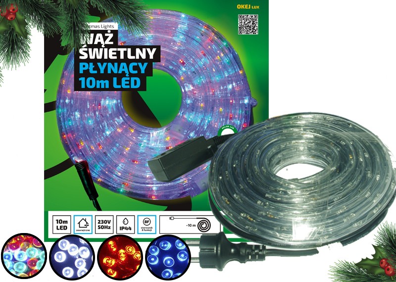 Wąż świetlny LED z programatorem 11,5 metra zewnętrzne 28 LED Programator 8 funkcji - Niebieski 2 Wąż świetlny LED z programatorem 11,5 metra zewnętrzne 28 LED Programator 8 funkcji - Niebieski 20