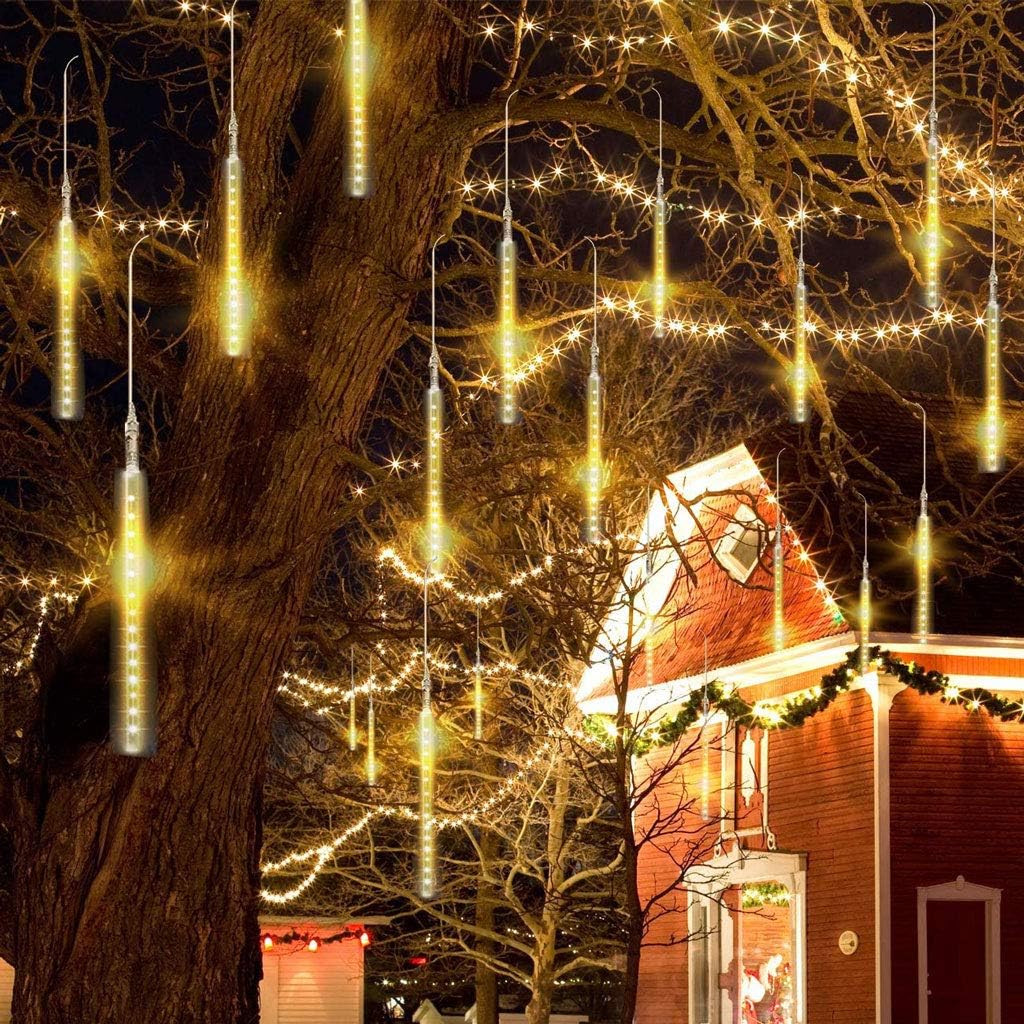 Zewnętrzna kurtyna sopli LED 18 metrów 10 LED Światło stałe - 7 Kolorów 4 Zewnętrzna kurtyna sopli LED 18 metrów 10 LED Światło stałe - 7 Kolorów 28