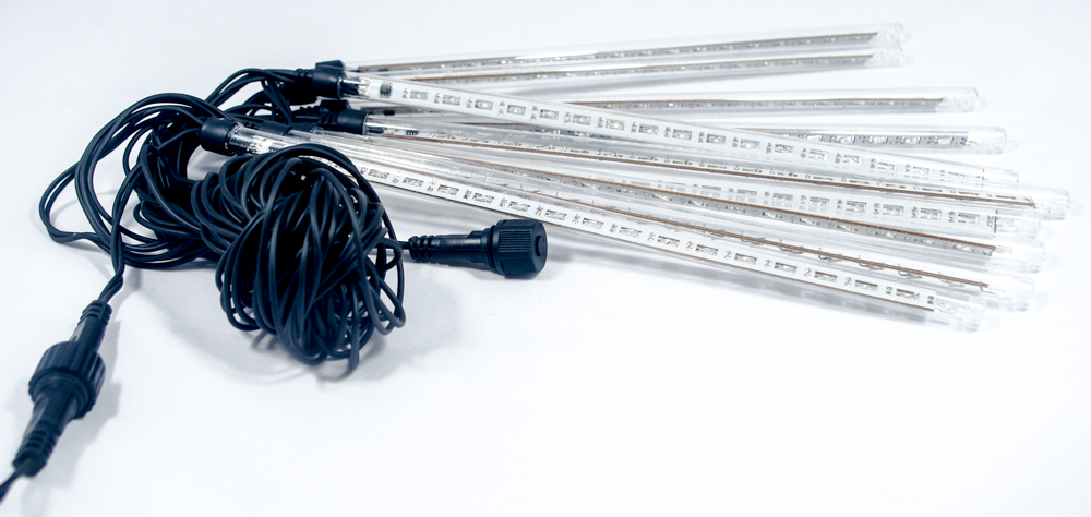 Zewnętrzna kurtyna sopli LED 18 metrów 10 LED Światło stałe - 7 Kolorów 13 Zewnętrzna kurtyna sopli LED 18 metrów 10 LED Światło stałe - 7 Kolorów 37