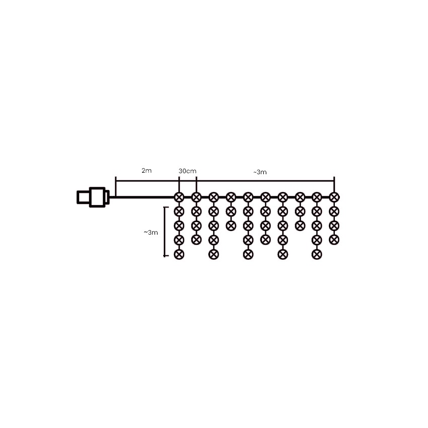 Kurtyna świetlna oświetlenie świąteczne 3 metry wewnętrzne 300 LED Programator 8 funkcji - Ciepły Biały 3 Kurtyna świetlna oświetlenie świąteczne 3 metry wewnętrzne 300 LED Programator 8 funkcji - Ciepły Biały 21
