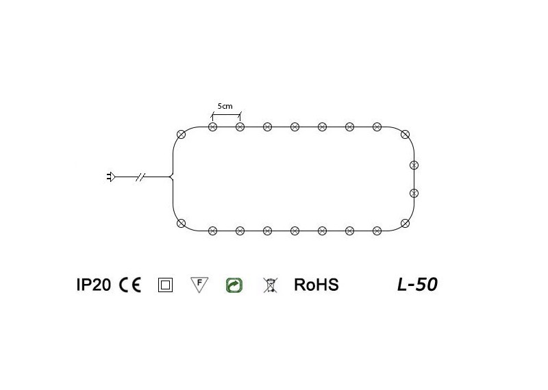 Lampki choinkowe łańcuch choinkowy 2.5 metra wewnętrzne 50 LED Światło stałe - Niebieski 3 Lampki choinkowe łańcuch choinkowy 2.5 metra wewnętrzne 50 LED Światło stałe - Niebieski 21