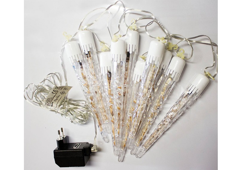Sople LED deszcz metorytów 2m wewnętrzne 80 LED Światło stałe - Niebieski 11 Sople LED deszcz metorytów 2m wewnętrzne 80 LED Światło stałe - Niebieski 35