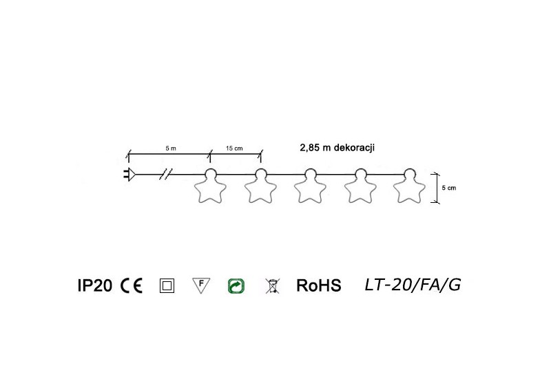 Lampki choinkowe kryształowe 3 metry wewnętrzne 20 LED Światło stałe - Sople 11 Lampki choinkowe kryształowe 3 metry wewnętrzne 20 LED Światło stałe - Sople 31
