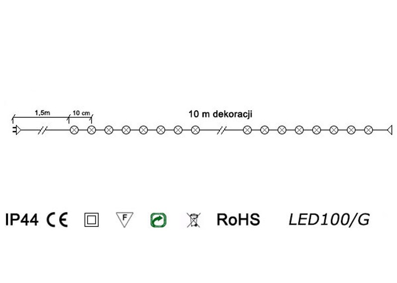 Lampki choinkowe łańcuch led Profesjonalne Oświetlenie Świąteczne 10 metrów zewnętrzne 100 LED z gniazdem - Światło stałe - Niebieski 3 Lampki choinkowe łańcuch led Profesjonalne Oświetlenie Świąteczne 10 metrów zewnętrzne 100 LED z gniazdem - Światło stałe - Niebieski 21