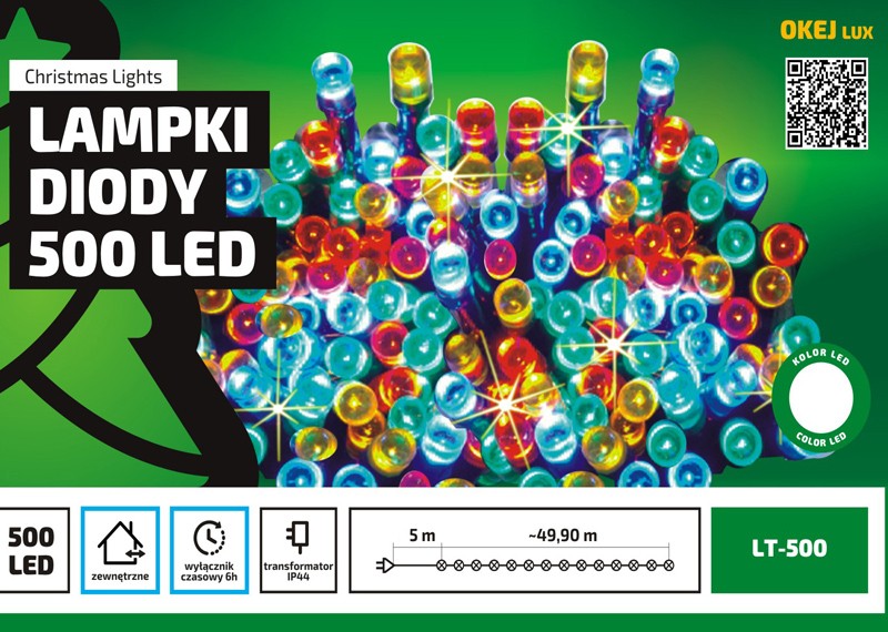 Lampki choinkowe łańcuch led 50 metrów zewnętrzne 500 LED Światło stałe - Czerwony 2 Lampki choinkowe łańcuch led 50 metrów zewnętrzne 500 LED Światło stałe - Czerwony 20