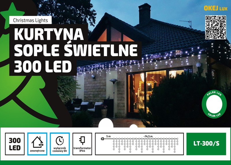 Sople led oświetlenie świąteczne 14 5m zewnętrzne 300 LED Światło stałe - Ciepły Biały 3 Sople led oświetlenie świąteczne 14 5m zewnętrzne 300 LED Światło stałe - Ciepły Biały 29