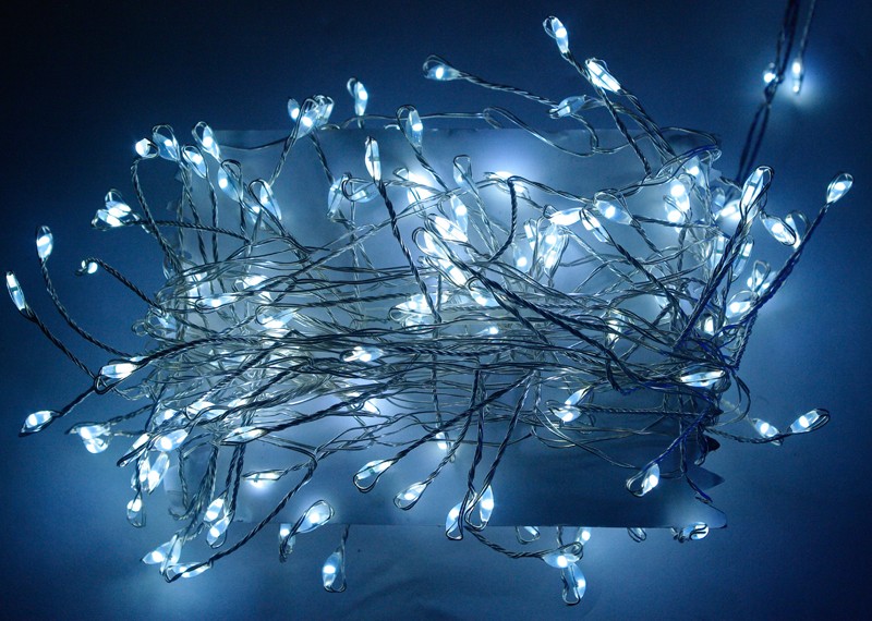 Girlandy świetlne oświetlenie świąteczne 5 metrów zewnętrzne 200 LED Światło stałe - Zimny Biały 11 Girlandy świetlne oświetlenie świąteczne 5 metrów zewnętrzne 200 LED Światło stałe - Zimny Biały 31