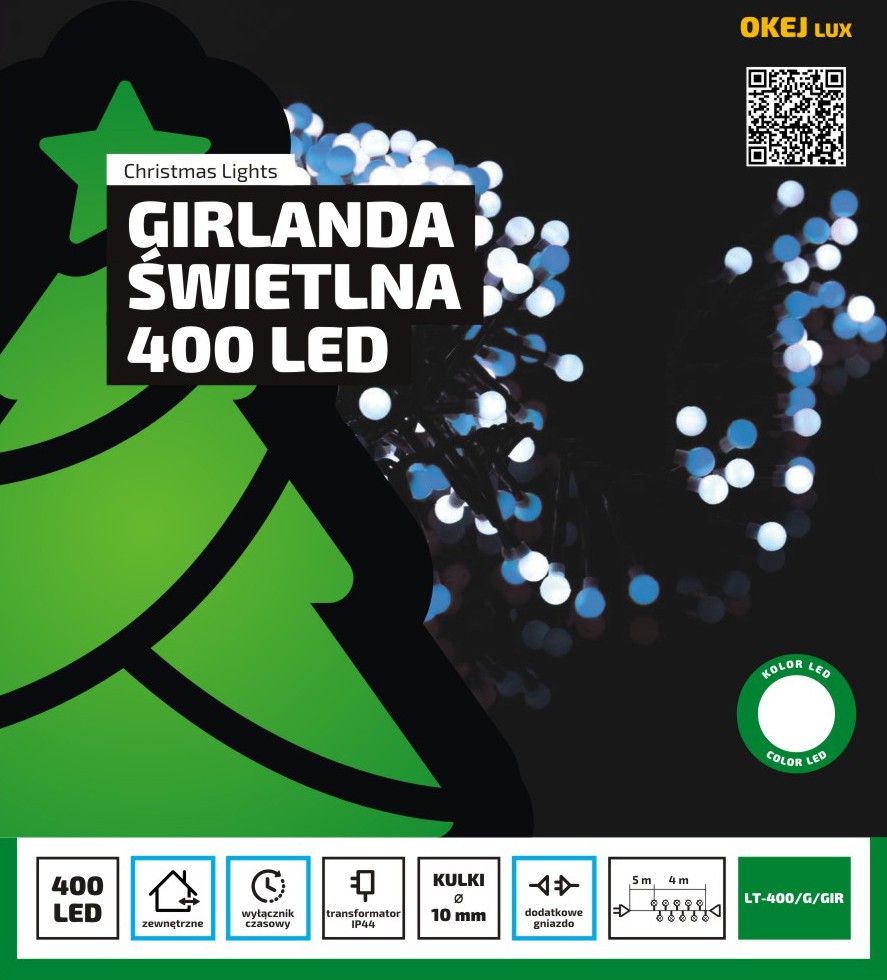Girlanda led lampki choinkowe 4m zewnętrzne 400 LED Światło stałe - Różowy + Zielony 2 Girlanda led lampki choinkowe 4m zewnętrzne 400 LED Światło stałe - Różowy + Zielony 34