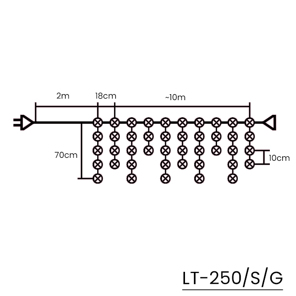 Sople led oświetlenie świąteczne 10m zewnętrzne 250 led z gniazdem - Programator 8 funkcji - Multikolor 15 Sople led oświetlenie świąteczne 10m zewnętrzne 250 led z gniazdem - Programator 8 funkcji - Multikolor 43