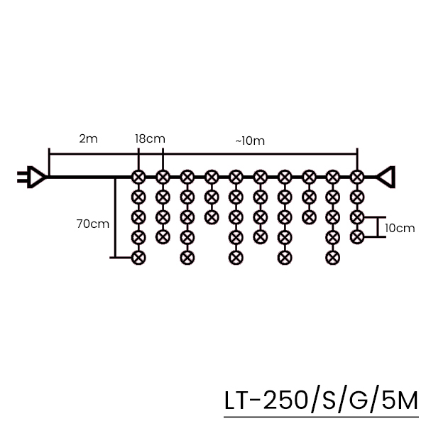 Sople led oświetlenie świąteczne 10m zewnętrzne 250 LED z gniazdem - Flash - Multikolor 15 Sople led oświetlenie świąteczne 10m zewnętrzne 250 LED z gniazdem - Flash - Multikolor 43